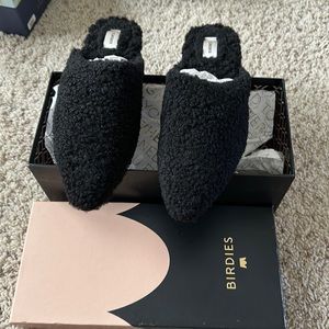 Birdies Black Fur Slippers.